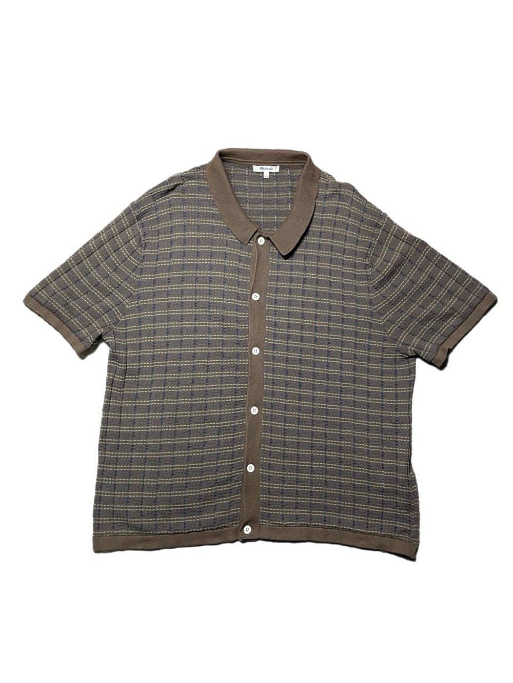 Like New! Mens Madewell Knit Button-Down Short-Sleeve Shirt